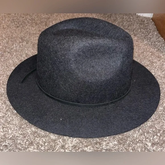 BRIXTON DARK GREY FEDORA HAT - Picture 8 of 8